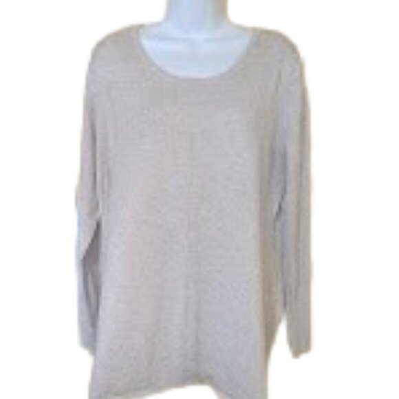 Beige Scoop Neck Sweater Size Large - Picture 1 of 3